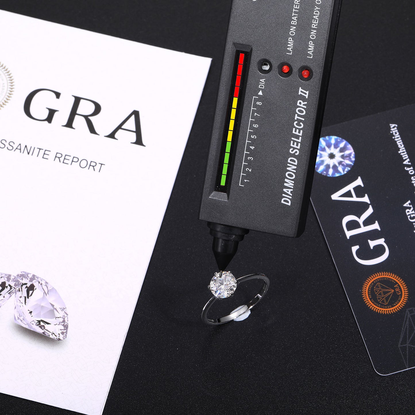 925 Silver Crown Setting Moissanite Ring for Women and Men - Minimalist Round Solitaire Statement Ring product image