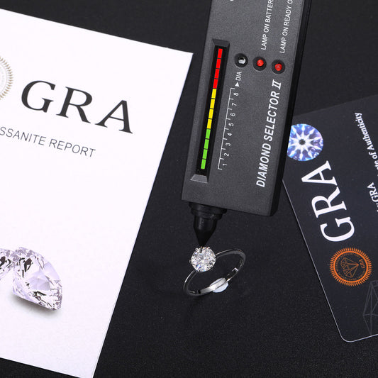 925 Silver Crown Setting Moissanite Ring for Women and Men - Minimalist Round Solitaire Statement Ring alternate product image