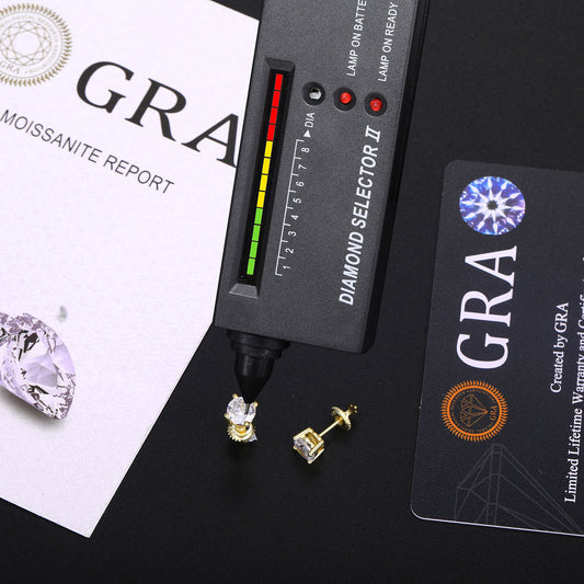 925 Silver Gold Plated Round Cubic Zirconia Stud Earrings for Women and Men alternate product image