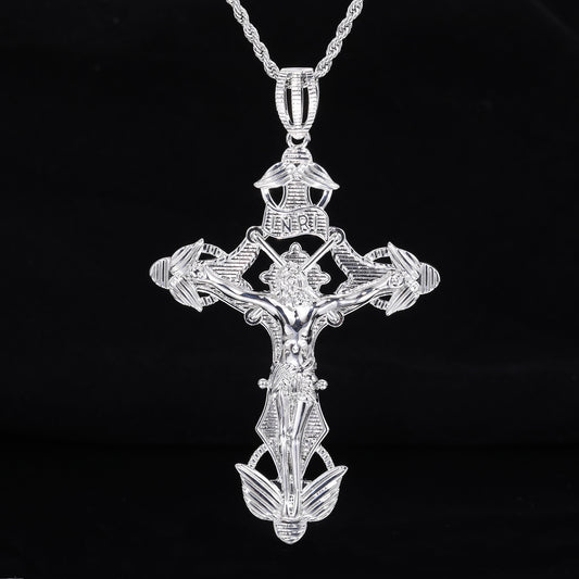 Vintage Cross Pendant Rope Chain Necklace for Women and Men - Hip Hop Streetwear Statement Jewelry alternate product image