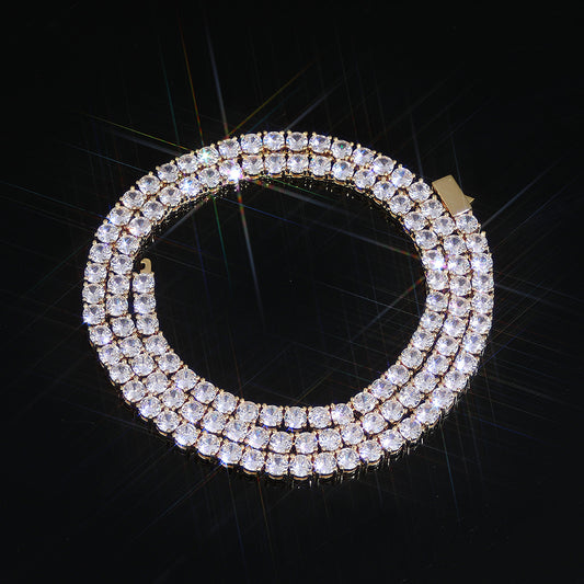 3-5 mm Round CZ Tennis Copper Necklace - CHA005 alternate product image