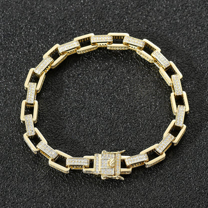Hip Hop Fashion Cubic Zirconia Bracelet for Men and Women