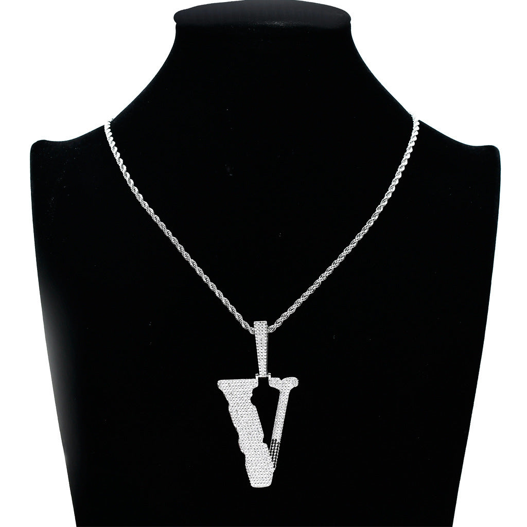 Hip Hop Fashion Cubic Zirconia Pendant Necklace for Men and Women