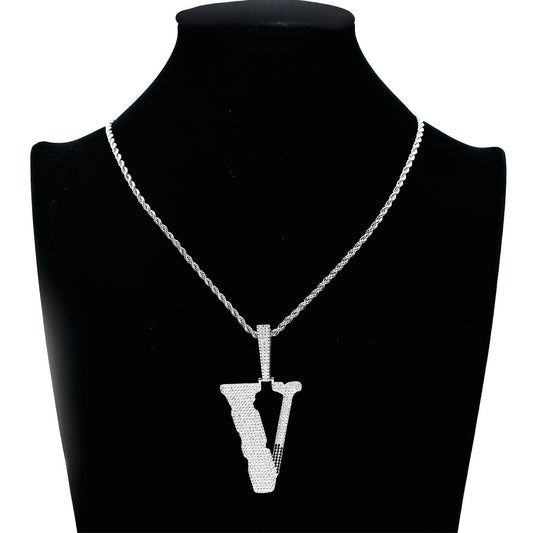 Hip Hop Fashion Cubic Zirconia Pendant Necklace for Men and Women
