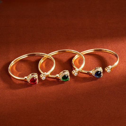 Heart Stone Minimalist Bracelet for Women