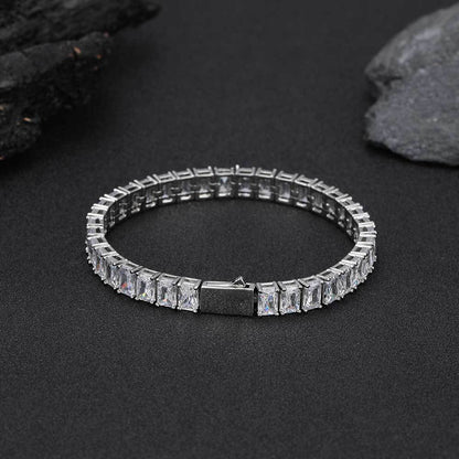 6 mm Rectangular CZ Tennis Copper Bracelet - CHA270