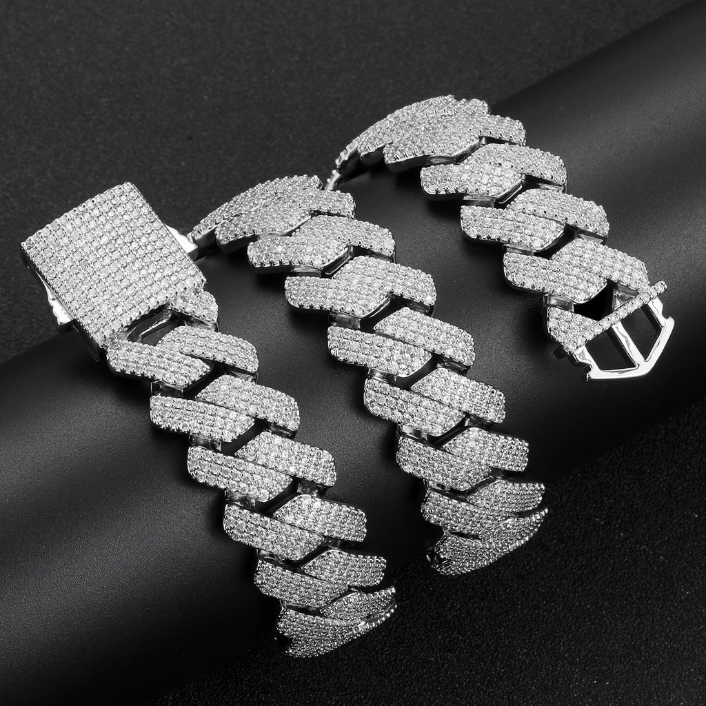 Hip Hop Cuban Link Cubic Zirconia Necklace for Men