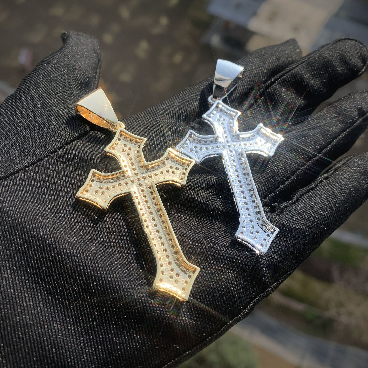 Iced Out Cross Pendant Necklace