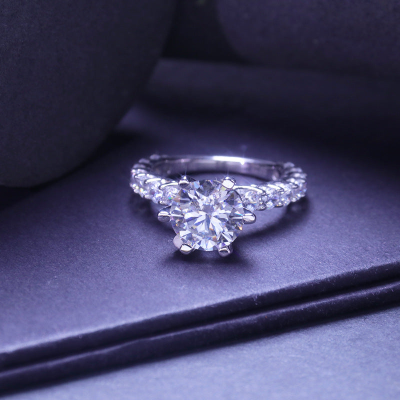 3 Carat Moissanite Halo Ring for Women, Promise Engagement Ring product image