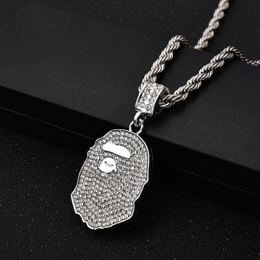 Hip Hop Fashion Alloy Pendant Necklace for Men and Women