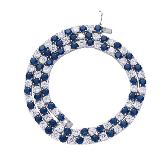 Hip Hop Minimalist Tennis Chain Cubic Zirconia Necklace for Men and Women