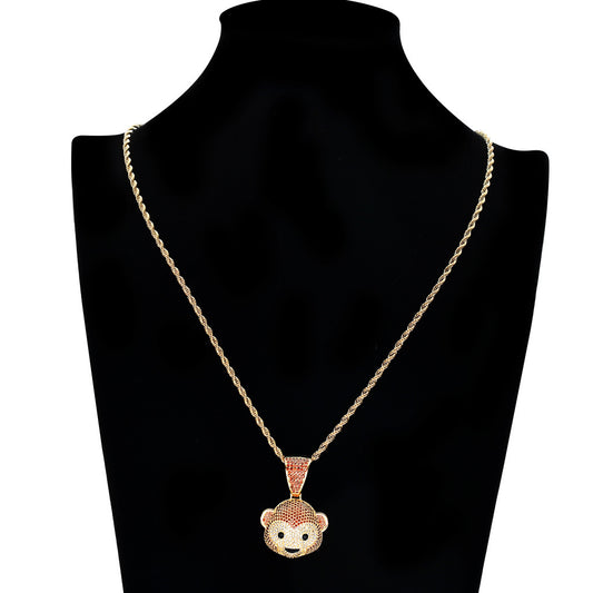 Hip Hop Fashion Cubic Zirconia Pendant Necklace for Men and Women