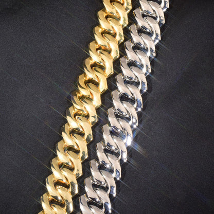 Iced Out Cuban Link Chain Necklace for Men Unisex Hip Hop