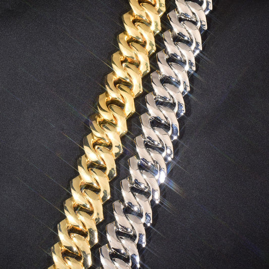 Iced Out Cuban Link Chain Necklace for Men Unisex Hip Hop