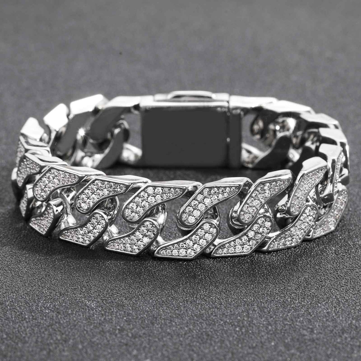Vintage Light Luxury Cuban Link Copper Bracelet for Men