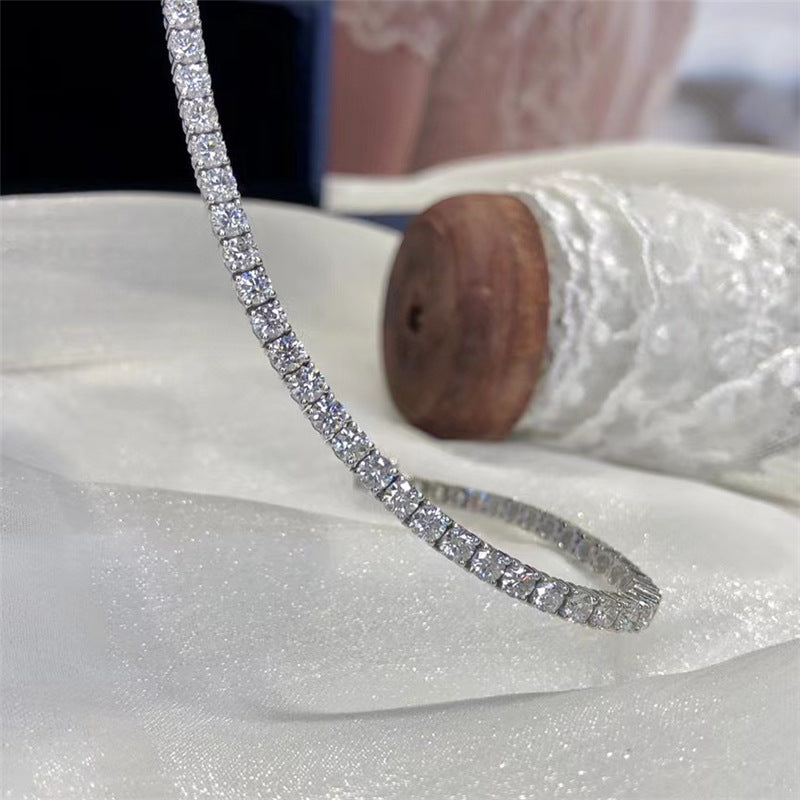 VVS1 Moissanite Tennis Bracelet for Women, Four-Prong Full Stone Bracelet product image