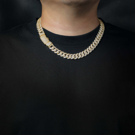 12mm Iced Out Cuban Link Chain Bracelet, Miami Cuban Link Hip Hop Jewelry for Men and Women