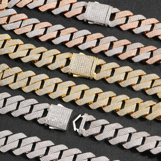 Hip Hop Minimalist Diamond Shape Cuban Link Cubic Zirconia Bracelet for Men
