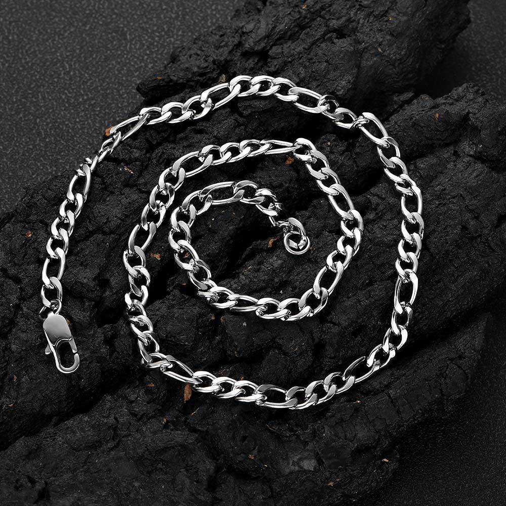 3-6 mm Polished Figaro Link Stainless steel Necklace - CHA145 product image