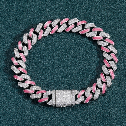 Hip Hop Cuban Link Cubic Zirconia Bracelet for Men