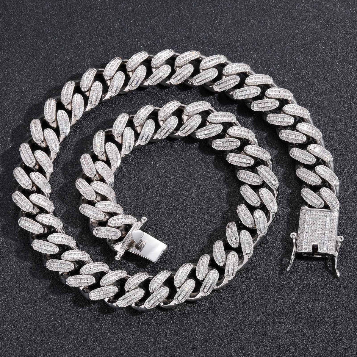 Hip Hop Light Luxury Iced Link Cubic Zirconia Necklace for Men product image