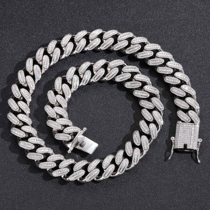 Hip Hop Light Luxury Iced Link Cubic Zirconia Necklace for Men