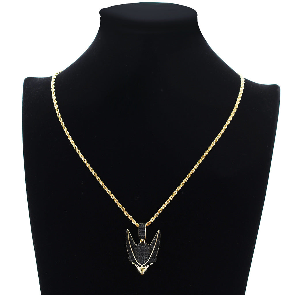 Hip Hop Dollar Money Bag Copper Pendant Necklace for Men and Women