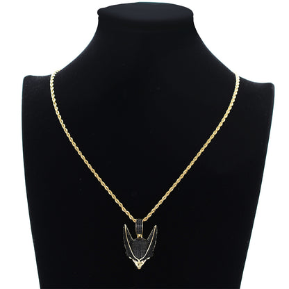 Hip Hop Dollar Money Bag Copper Pendant Necklace for Men and Women