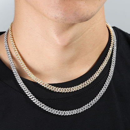 6 mm Single-Row Iced Cuban Copper Necklace or Bracelet with Cubic Zirconia - CHA286