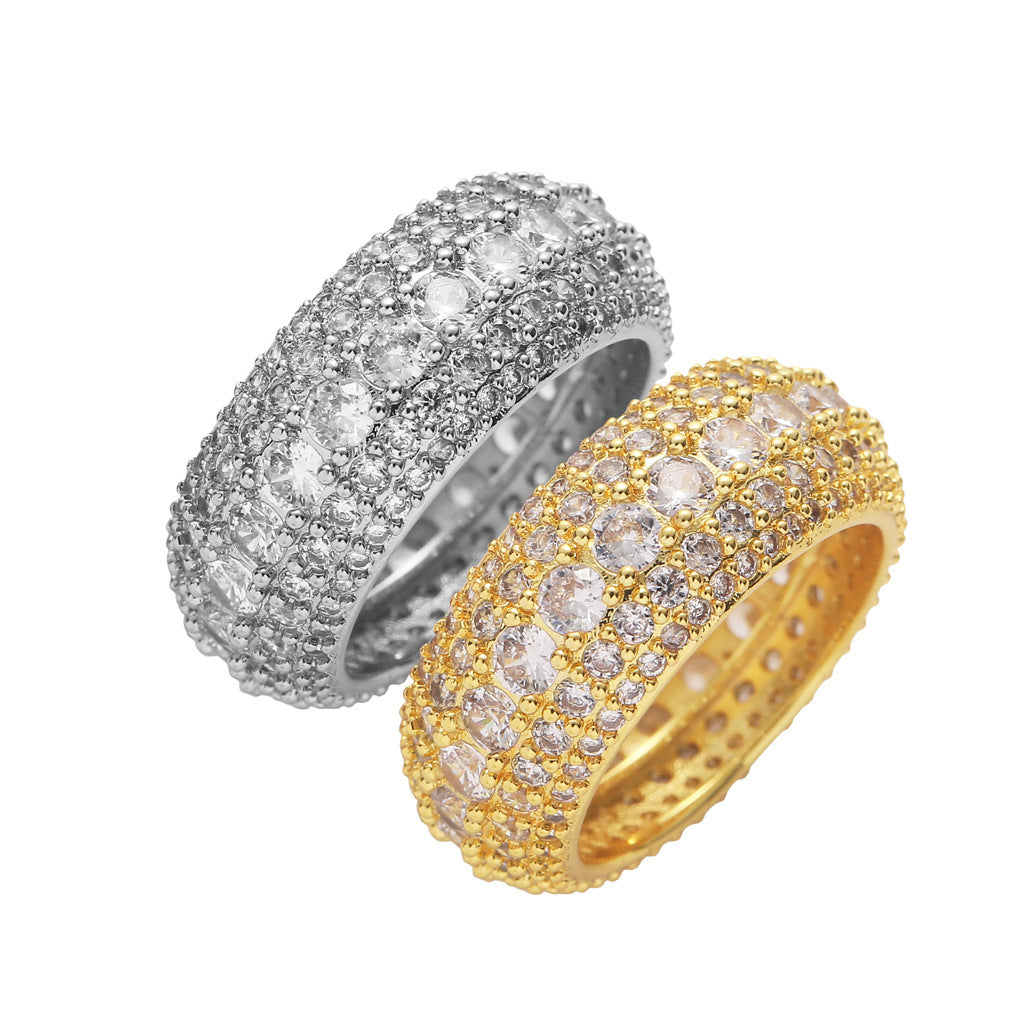 Hip Hop Fashion Cubic Zirconia Ring for Men