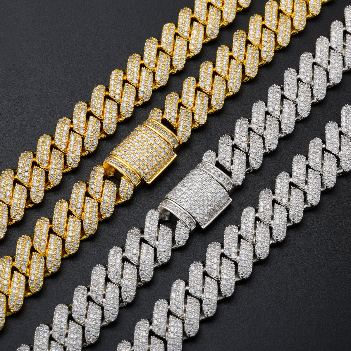 Iced Out 5A CZ Cuban Link Chain Necklace & Bracelet product image