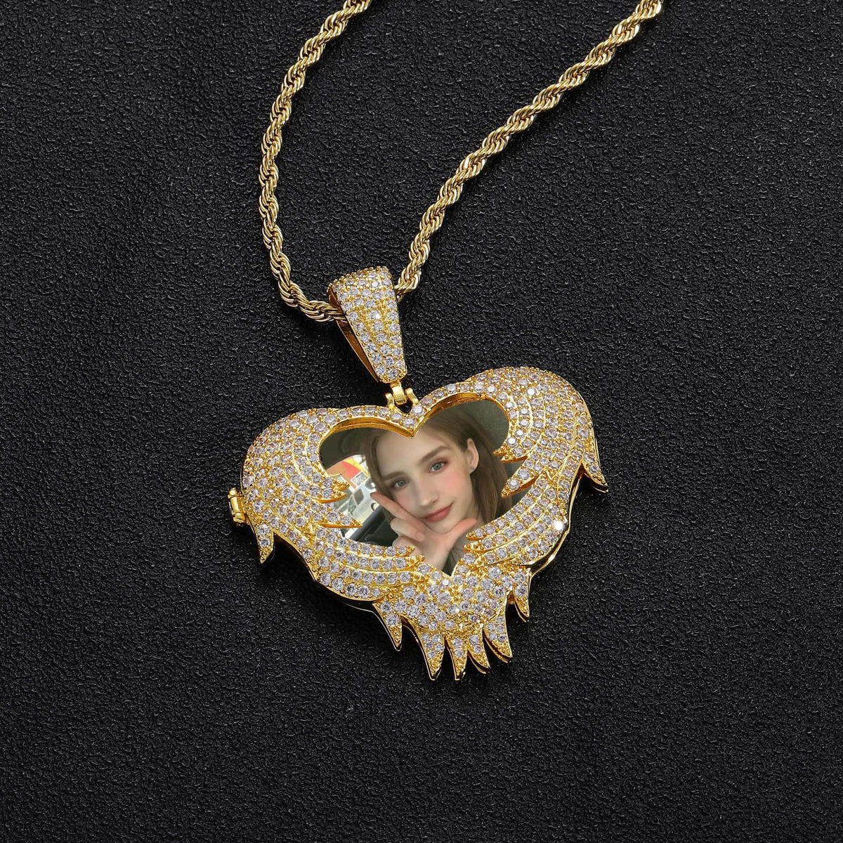 Hip Hop Diamond Shape Cuban Link Cubic Zirconia Necklace for Men and Women product image