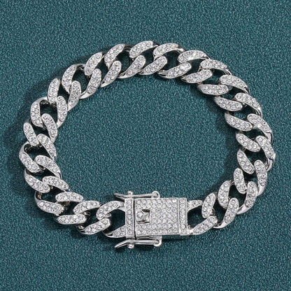 Hip Hop Minimalist Cuban Link Alloy Bracelet for Men
