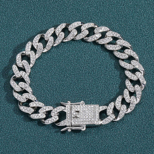 Hip Hop Minimalist Cuban Link Alloy Bracelet for Men