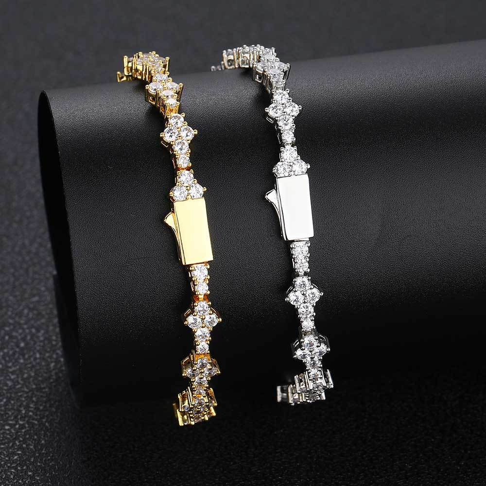 6.5 mm Star-Cluster CZ Tennis Copper Necklace or Bracelet - CHA258 product image