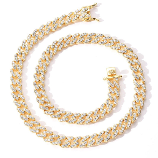 Hip Hop Cuban Link Cubic Zirconia Necklace for Men
