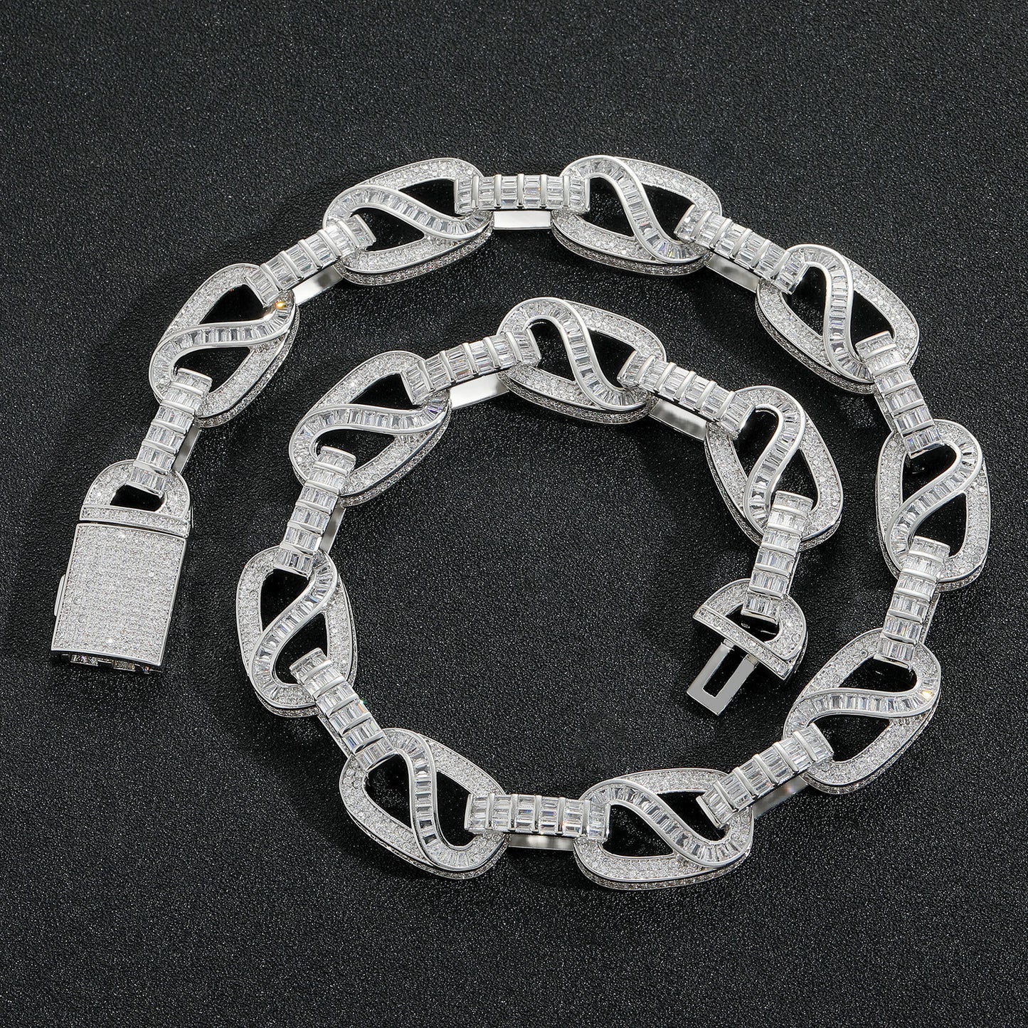 Hip Hop Fashion Cubic Zirconia Necklace for Men