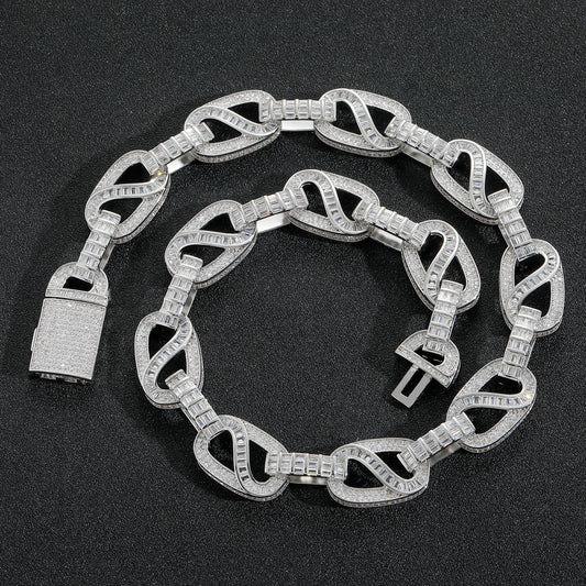 Hip Hop Fashion Cubic Zirconia Necklace for Men