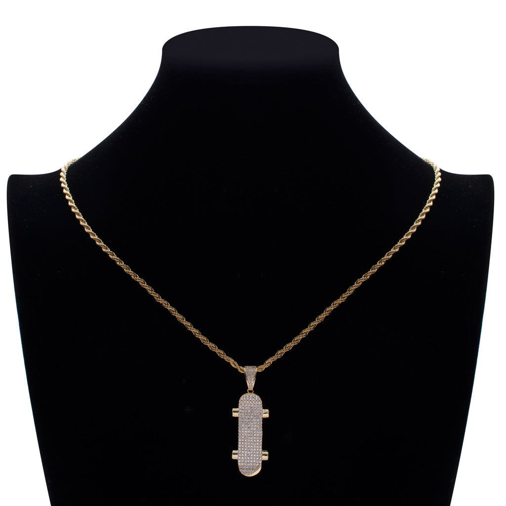 Hip Hop Dog Cubic Zirconia Pendant Necklace for Men and Women