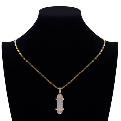 Hip Hop Dog Cubic Zirconia Pendant Necklace for Men and Women