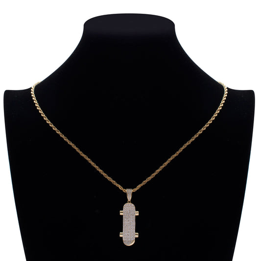 Hip Hop Dog Cubic Zirconia Pendant Necklace for Men and Women