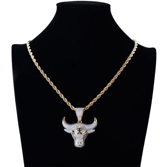 Hip Hop Fashion Cubic Zirconia Pendant Necklace for Men and Women