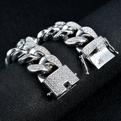 Hip Hop Fashion Cubic Zirconia Bracelet for Men