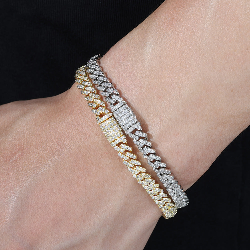 6 mm Single-Row Iced Cuban Copper Bracelet with Cubic Zirconia - CHA286 product image