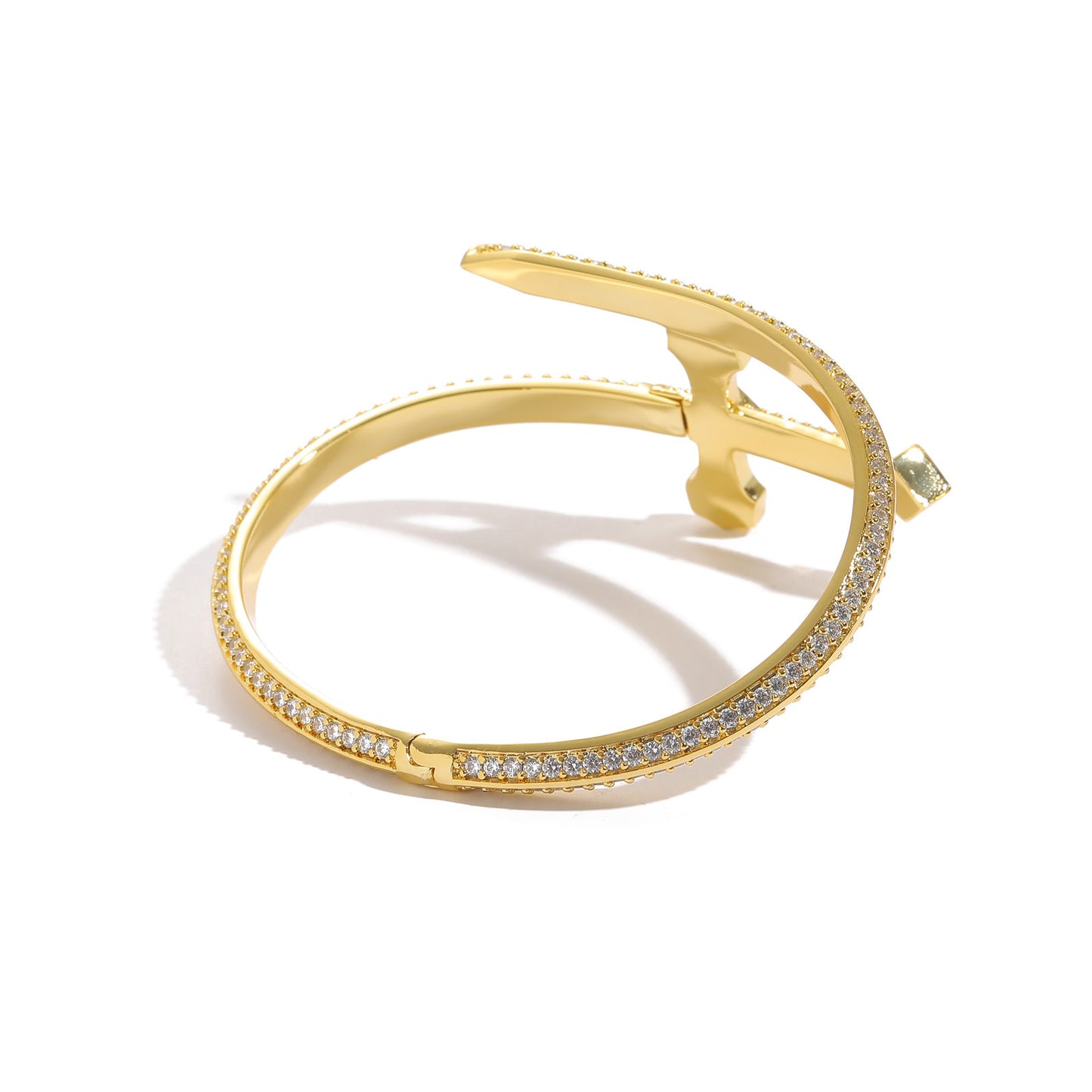 Hip Hop Light Luxury Snake Cubic Zirconia Bracelet for Men and Women