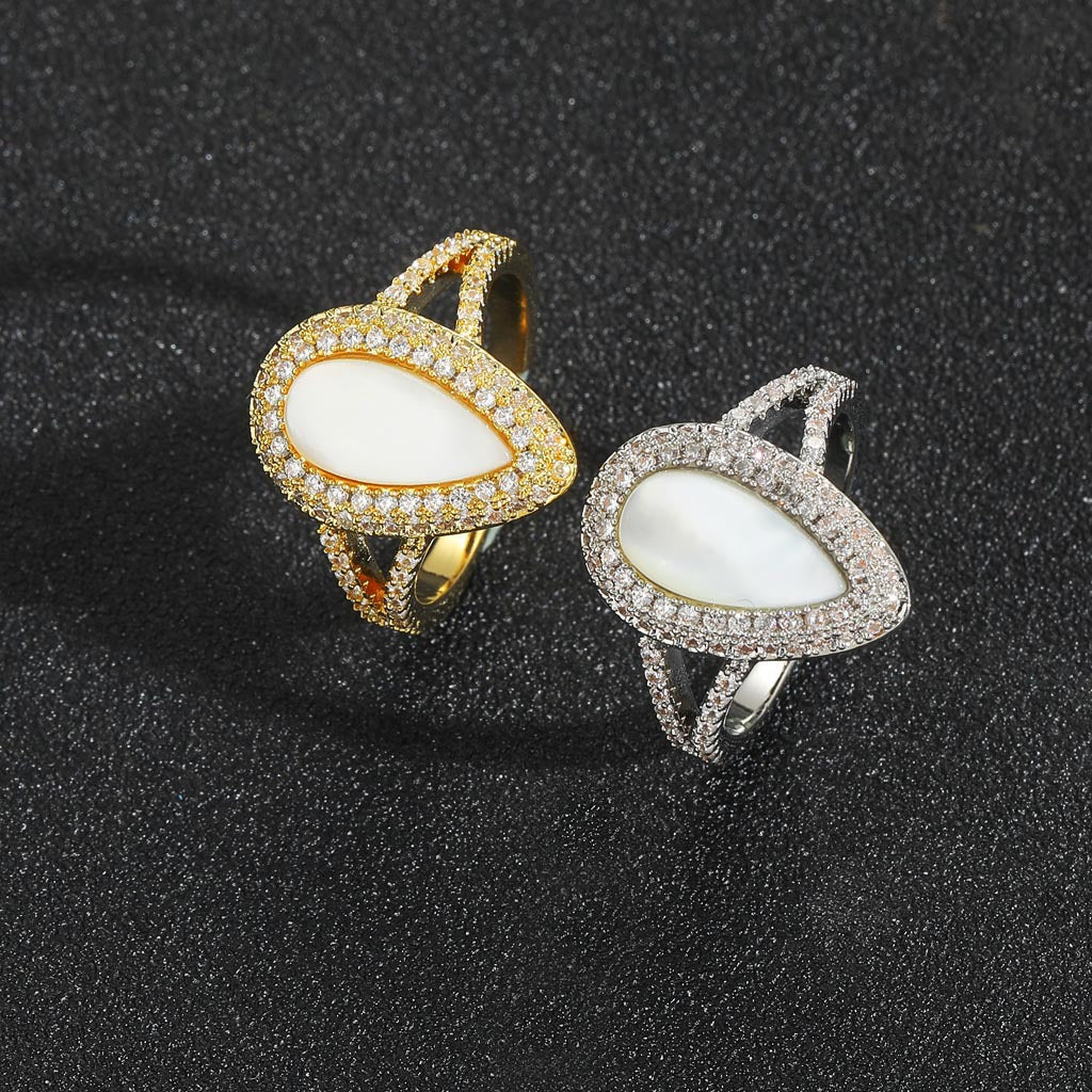 Teardrop Copper Ring for Men