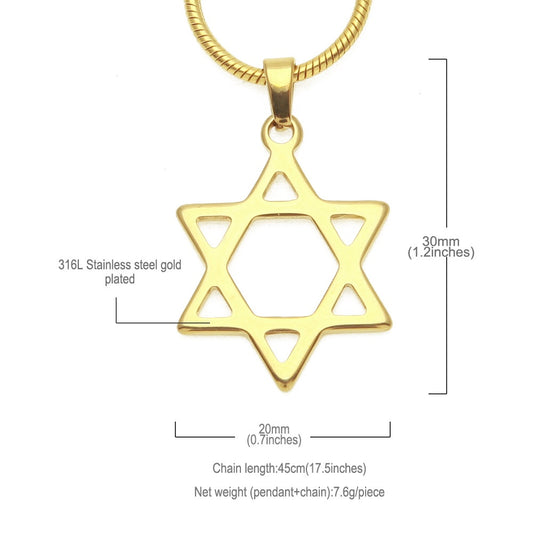 Gold Plated Stainless Steel Star Pendant Necklace for Women - Minimalist Snake Chain Charm Necklace