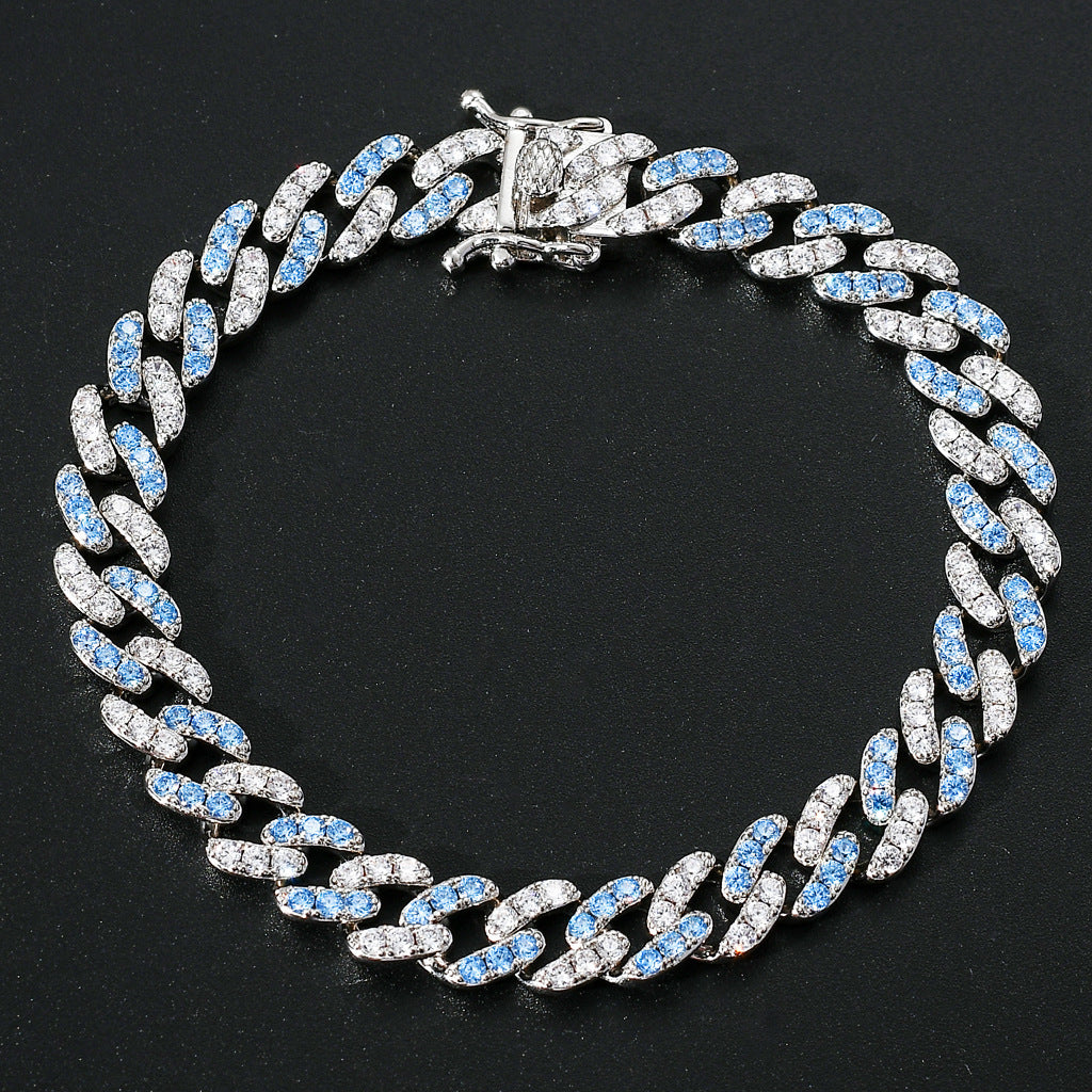Hip Hop Minimalist Cuban Link Cubic Zirconia Necklace for Men and Women