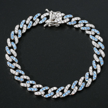 Hip Hop Minimalist Cuban Link Cubic Zirconia Necklace for Men and Women
