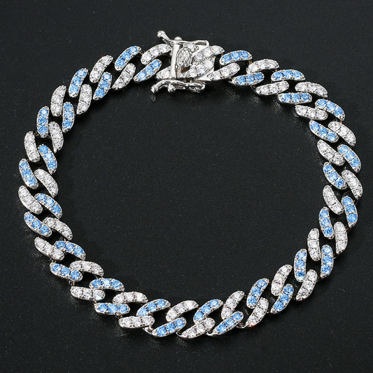 Hip Hop Minimalist Cuban Link Cubic Zirconia Necklace for Men and Women